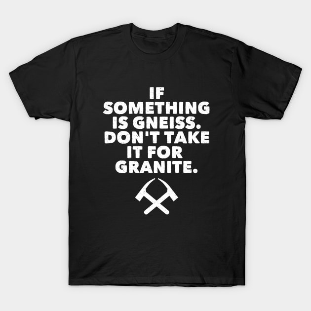 Geology - If Something Is Gneiss Dont Take It For Granite T-Shirt by Kudostees